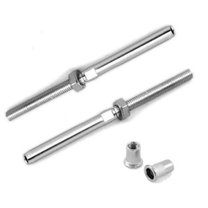 Conector de Barandilla de Acero Inoxidable Eda, Abrazadera de Alambre, Accesorio de Fijación Roscado, Uso General - Product Image 3