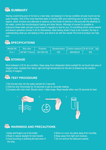 Bandelettes de <span class=keywords><strong>test</strong></span> d'eau neutres pour piscine et <span class=keywords><strong>spa</strong></span>, 6 paramètres, pour le <span class=keywords><strong>test</strong></span> du chlore, du pH et de la dureté - Product Image 6