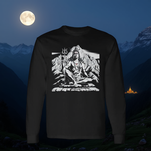 Camiseta de Manga Larga con Diseño de Lord Shiva, Maha Shivratri, Hindúismo, Algodón Negro, Ropa para Hombre - Product Image 3