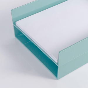 Tùy Chỉnh Tập Tin Organizer Thư Văn Phòng Nhựa Xếp Chồng Bàn Khay Tài Liệu - Product Image 6