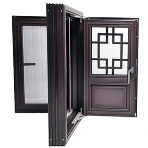 Porte vitrée extérieure de villa en alliage d'aluminium de style chinois, à ouverture latérale, insonorisée - Product Image 3