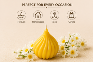 Premium Modak Shape Decorative <b>Candles</b> Pack of 4 Handmade Wax <b>Candles</b> for Home Decor Festival Celebration <b>Gift</b> Display - Product Image 4