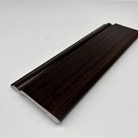 Plinthe en polystyrène à grain de bois foncé, moulure décorative pour sol et mur, étanche, pour décoration intérieure