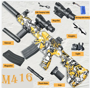 Pistola <span class=keywords><strong>de</strong></span> Agua <span class=keywords><strong>de</strong></span> <span class=keywords><strong>Burbujas</strong></span> <span class=keywords><strong>de</strong></span> Camuflaje M416, Pistola <span class=keywords><strong>de</strong></span> Juguete con <span class=keywords><strong>Gel</strong></span> y Cargador - Product Image 3