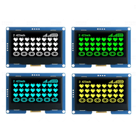 Módulo de Pantalla OLED de 2.42 Pulgadas 128x64, Interfaz I2C IIC de 4 Pines, Controlador SSD1309, Pantalla LCD PMOLED Blanca con Placa PCB