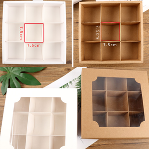 Bán Sỉ 9 Ngăn Chia Thân Thiện Với Môi Trường Với Số Lượng Lớn Hộp Quà Tặng Bánh Cupcake Bánh Ngọt Tráng Miệng Diwali Có Thể Gập Lại Với Cửa Sổ Thú Cưng - Product Image 4