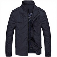 Veste coupe-vent décontractée pour homme en polyester tissé, design tendance, écologique, service OEM, fermeture éclair, col montant, finition lavée, respirante