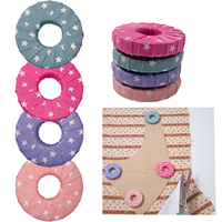 Lot de 4 poids de presse à coudre ronds, portables, durables, simples, en métal, à motif étoile coloré, en forme de donut