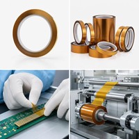 SENTRUI Pabrik Sumber PI Tape Perekat Silikon Poliimida Tahan Suhu Tinggi 260 ° C Tanpa Residu