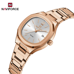 นาฬิกาข้อมือผู้หญิง NAVIFORCE 5072 รุ่นหรูหรา ดีไซน์แฟชั่น ตัวเรือนทรงเหลี่ยม สายเรืองแสง ระบบควอตซ์ - Product Image 1