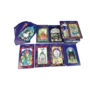 WJPC-Jumbo Taille Doré Tranchant Oracle Cartes Papier D'impression <span class=keywords><strong>Carte</strong></span> De Tarot - Product Image 1