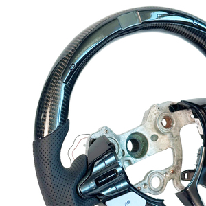 Volante Deportivo de Fibra de Carbono Negra con Soporte para Pantalla LED para Hyundai Elantra <span class=keywords><strong>N</strong></span> I30N I20N Kona <span class=keywords><strong>N</strong></span> 2019-2025 - Product Image 6