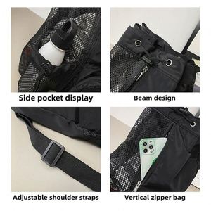 Wholesale Custom Drawstring <b>Bags</b> with Logo Oxford Waterproof Drawstring Backpack Multi-pocket Sports Draw <b>String</b> <b>Bag</b> for Man - Product Image 5