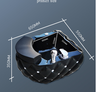 Fauteuil de pédicure portable de luxe en verre avec massage, sans plomberie, baignoire en acrylique, pompe à eau et lampe de surf