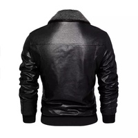 Veste de Moto en Fausse Fourrure à Fermeture Éclair pour Homme, Manteau d'Automne en Polaire pour Pilote Vintage, Noir, Marron, Hiver