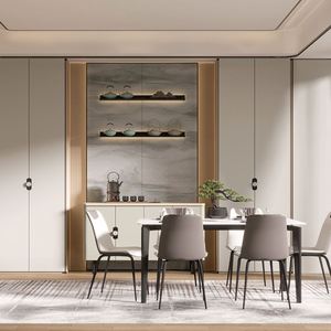 ตู้ไซด์บอร์ดไม้เนื้อแข็งสไตล์โมเดิร์นแบบกำหนดเองได้ พร้อมชั้นวางปรับระดับได้ เป็นมิตรกับสิ่งแวดล้อม เหมาะสำหรับห้องครัวและเฟอร์นิเจอร์จัดเก็บของใช้ในบ้าน - Product Image 1