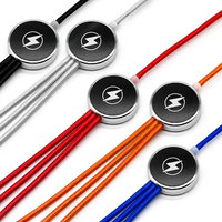 Fabrika doğrudan ucuz LED Logo ışığı up 6-in-1 tip-c ve USB-A tip-c 8-Pin 1.2M naylon örgü koruyucu hızlı şarj kablosu