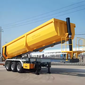 Hot Selling Rear Dump Semi <b>Trailer</b> 3-Axle U-Shape Hydraulic Rear Tipping Truck Steel Semi Dump <b>Trailer</b> - Product Image 3