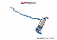 Tuyau d'échappement arrière en alliage de titane avec soupapes pour BMW G12 730LI B48