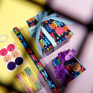 Wholesale 80g <b>Birthday</b> Art <b>Paper</b> 43*300cm Gift Luxury Custom Packaging <b>Wrapping</b> <b>Paper</b> Roll - Product Image 1