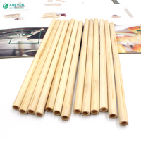 Pailles en bambou écologiques jetables et réutilisables AHEVEN - Compostables, durables, logo personnalisé disponible, en promotion