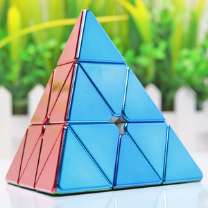 Shengshou Golden Magnetic Pyramid <b>Magic</b> <b>Cube</b> Triangle Third-order Shape Irregular X2-700 Plastic Professional Unisex 14 Years & - Product Image 2