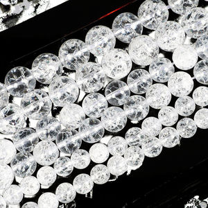 Cuentas de Cuarzo Blanco Natural con Corte Brillante, Fornituras para Joyería, Pulsera al por Mayor, Piedra Preciosa Ojo de Gato Tratada con Radiación 4mm/6mm/8mm - Product Image 3