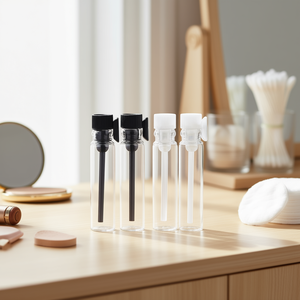 Mini flacons compte-gouttes en verre transparent pour parfum, 0,5 ml, 1 ml, 2 ml, 3 ml, avec bouchon hermétique rond pour le stockage de fragrances - Product Image 2