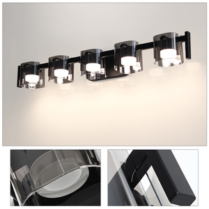 Vintage Double Round <b>Wall</b> Lamp LED <b>Light</b> Double Bulb Clear Frosted Glass Living Room Bathroom Bedroom Background <b>Wall</b> <b>Light</b> - Product Image 6