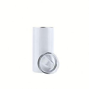 Vaso Sublimable de Acero Inoxidable Blanco de 15 oz, Delgado y Recto, al por Mayor - Product Image 1