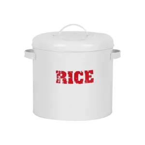2023 металлическое ведро для хранения риса с металлической крышкой и ручкой, ящик для хранения продуктов для кухонного зерна, контейнер для риса
