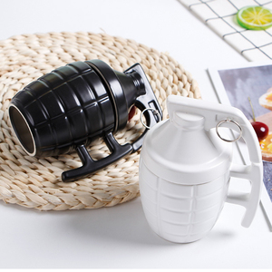 Tasse à café personnalisée en forme de <span class=keywords><strong>Grenade</strong></span>, tasse en céramique avec couvercle, Logo personnalisé, vente en gros - Product Image 3