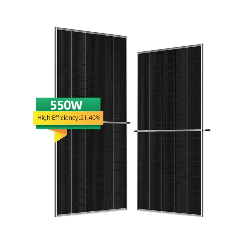 Lonji panel surya bergulir, untuk penggunaan industri dan rumah 540w 545w 550w 555w 560w hitam penuh