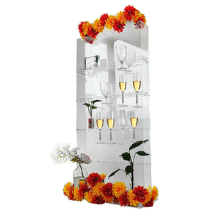Vente chaude décorations <span class=keywords><strong>de</strong></span> fête blanc rond déco PVC verre à <span class=keywords><strong>vin</strong></span> présentoir acrylique champagne <span class=keywords><strong>mur</strong></span> pour événement <span class=keywords><strong>de</strong></span> mariage - Product Image 1