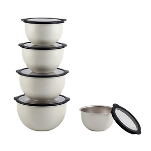 <b>Mixing</b> <b>Bowls</b> with Clear Airtight Lids, Premium <b>Mixing</b> <b>Bowls</b> with Lids Set, Stainless Steel <b>Mixing</b> <b>Bowl</b> Set - Product Image 1