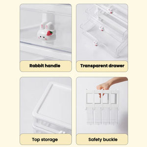 Accessoires de bureau Trieur Filles Cosmétiques et Bijoux Organisateur Boîte 4 Couches Mini Tiroirs Dessin Animé Lapin - Product Image 4