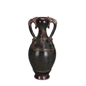 Jarrón de Porcelana Antiguo de la Dinastía <span class=keywords><strong>Song</strong></span>, Estilo Horno Yue, Esmaltado al Estilo Té, con Doble Asa y Forma de Tambor, Envejecido Artificialmente, Adorno Coleccionable - Product Image 5