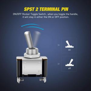 2 Pin geçiş anahtarı <span class=keywords><strong>12V</strong></span> on/off geçiş anahtarı otomotiv otomobil kamyon tekneler için yarış arabaları - Product Image 3