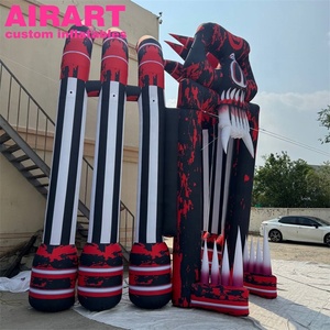 <span class=keywords><strong>2025</strong></span> mới nhất Halloween Câu lạc bộ cửa trang trí nội thất <span class=keywords><strong>Inflatable</strong></span> Đỏ Ma Cà Rồng Skeleton Miệng lối vào đường hầm với <span class=keywords><strong>LED</strong></span> chiếu sáng - Product Image 5