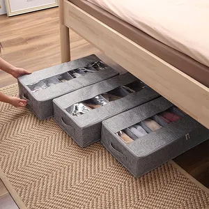 Smart Removable Divider Shoes Storage Box With Zipper Lids