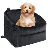 Siège de voiture personnalisé pour chiens de petite/moyenne taille, coussin épais en velours et éponge, siège surélevé, amovible, lavable, laisse de sécurité, mousse à mémoire de forme