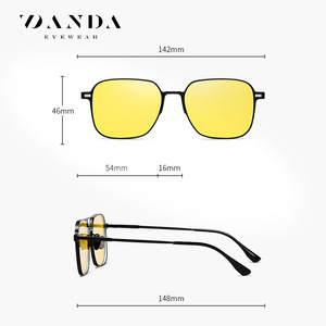 Danda Polarized Magnetic Sunglasses CG8804 Unisex Metal <b>Frame</b> UV400 Protection Type 3 Sunshades - Product Image 3