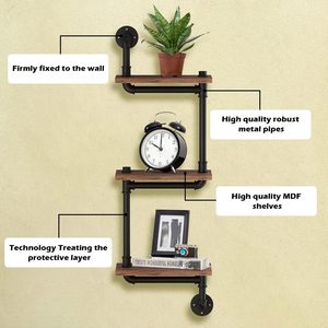 Étagères flottantes pour échelle en bois moderne, rétro, rustique, bricolage, pour salle de bain, cuisine, salon et bar - Product Image 5