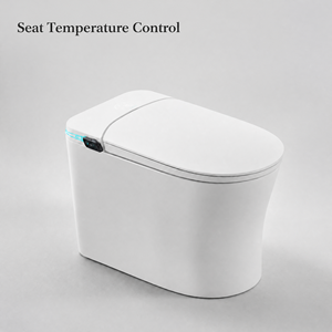 Inodoro Inteligente <span class=keywords><strong>de</strong></span> Una Pieza con Taza Alargada, Sifón en P Incluido, Agua Caliente Instantánea, Limpieza Automática, Tapa Automática, Asiento Calefactado, Luz Nocturna y Eliminación <span class=keywords><strong>de</strong></span> Olores - Product Image 1