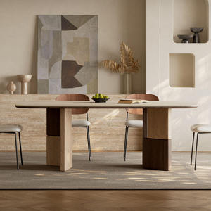 <span class=keywords><strong>Tavolo</strong></span> da Pranzo in Stile Medievale in Pietra Gialla, Set da Pranzo in <span class=keywords><strong>Legno</strong></span> di Design per Uso Domestico, <span class=keywords><strong>Tavolo</strong></span> da 6 Posti Colore <span class=keywords><strong>Noce</strong></span> - Product Image 5