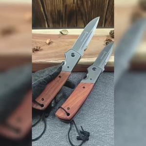 Couteau de poche pliable BLN personnalisable de qualité OEM pour le camping, lame en acier inoxydable 3CR13 ultra-affûtée, manche ABS couleur bois 28 cm - Product Image 2