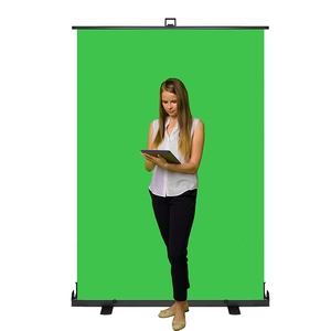 HEYU 1,68*2m Tragbarer Video-Studio-Hintergrund Zusammenklappbares Greenscreen-Panel Bodenaufsteigender Chroma-Key-Hintergrund - Product Image 1