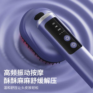 หวีนวดไฟฟ้าแบบสั่นพร้อมฟังก์ชั่นสเปรย์เพื่อการดูแลหนังศีรษะและเร่งการเจริญเติบโตของเส้นผม - Product Image 1