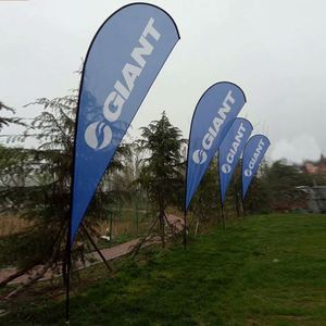 Beach Feather <b>Flag</b> Banner with Polyester Digital Printed Flagpole and Base for Sports Festival Advertising - Product Image 3