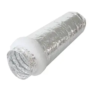 aluminium flexible pipe R 1.0 22 inch Polyester Insulation flexible air duct for hvac system